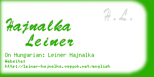 hajnalka leiner business card